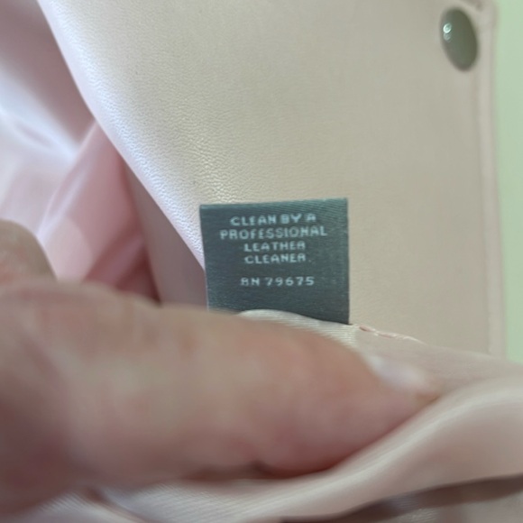 *Price Firm* Brand New Neiman Marcus Exclusive Pink Leather Moto Jacket Sz L - Picture 12 of 16